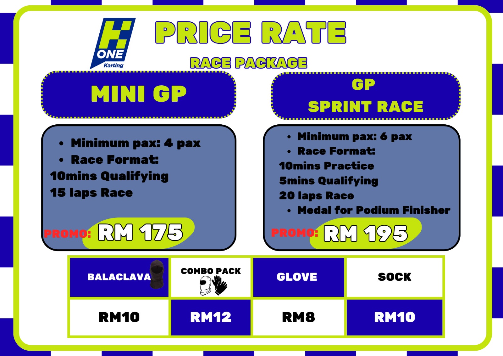 K1 Karting Race Package Prices
